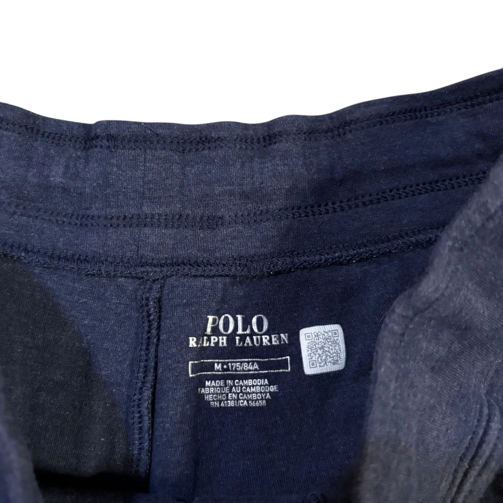 Polo Ralph‎ Lauren Mens Blue Sweat Shorts with Zipper Pockets